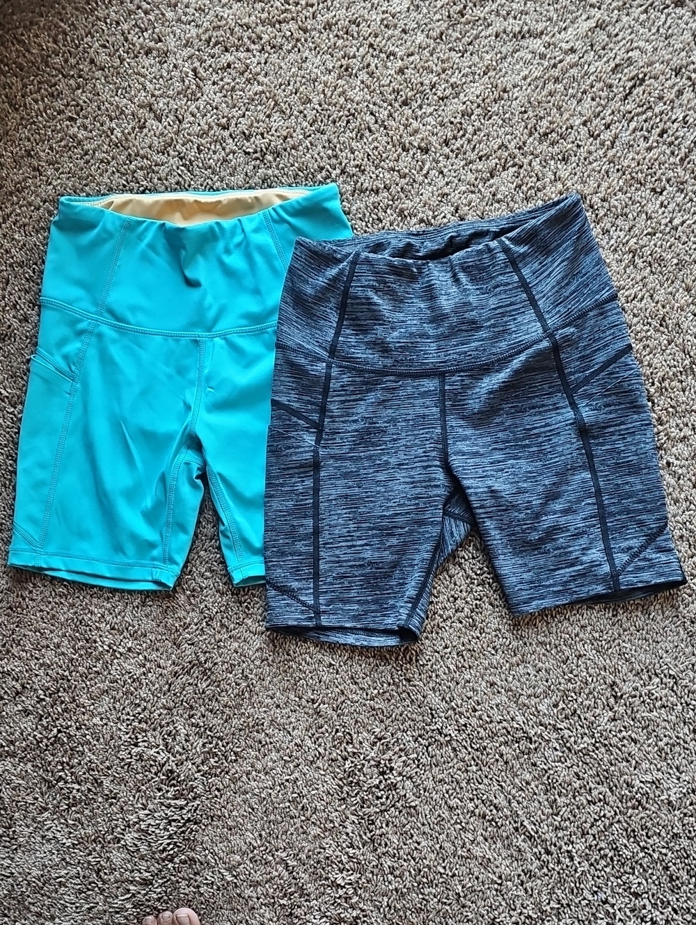 Korsa Women's Turquoise and Heathered Gray 6" Bike Shorts Duo